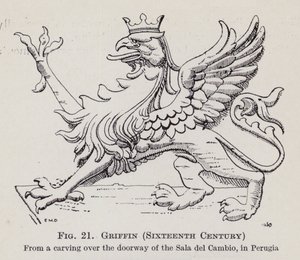Griffin, Século XVI (litho) de English School