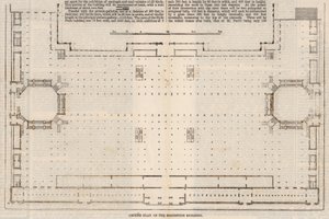 Planta do edifício internacional da exposição de 1862 de English School