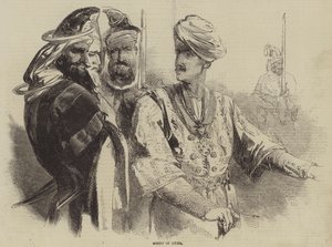Grupo de Sikhs (gravura) de English School