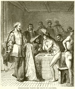 Guacanagari tomando sua licença de Colombo de English School