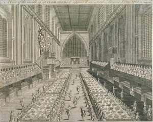 Guildhall, Revista Gentlemans, 1761 de English School