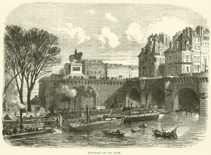 Gun-boats no rio Sena, novembro de 1870 de English School