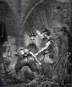 Lote de pólvora: Conspiração de Católicos (gravura) de English School