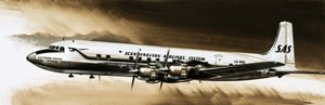 Viking do menino Viking, um escandinavo DC-7C de English School
