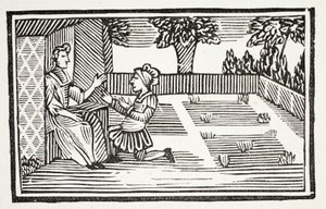 Guy tribunais Fair Phillis, ilustração de Chap-livros do século XVIII por John Ashton, pub. 1882 de English School