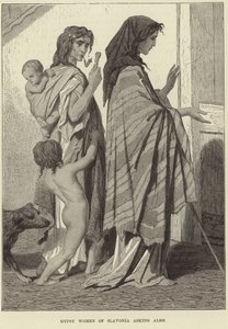 Mulheres ciganas da Eslavônia pedindo esmola de English School