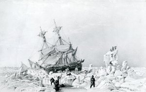 HMS Terror mantido no gelo de English School