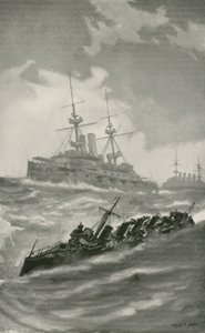 HMS Mars, Terrible e Dragon Cruising no Canal da Mancha de English School
