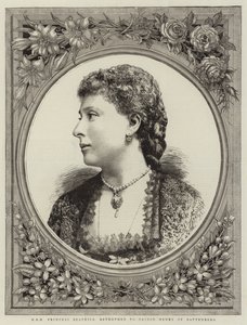 H R H Princesa Beatrice, Betrothed to Príncipe Henrique de Battenberg (gravura) de English School