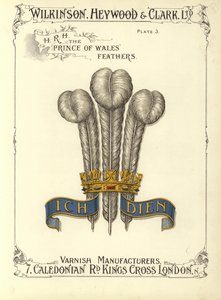 H R H as penas do Príncipe de Gales (chromolitho) de English School