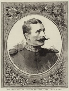 H S H Príncipe Henrique de Battenberg, Betrothed to the Princess Beatrice (gravura) de English School