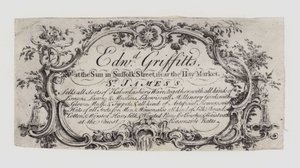 Haberdashers, Edward Griffitts, cartão de troca de English School