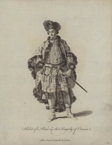 Hábito de Aletes na Tragédia de Creusa (gravura) de English School