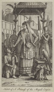 Hábito de uma princesa do império mongol de English School