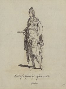 Hábito de uma mulher da África em 1581 de English School