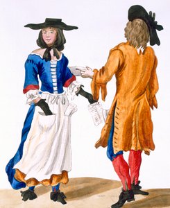 Hábitos dos cantores da balada, c.1675 de English School