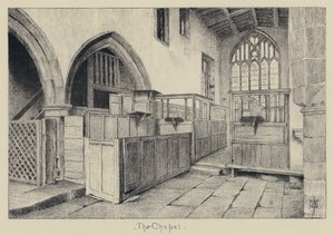 Haddon Hall, The Chapel (litho) de English School