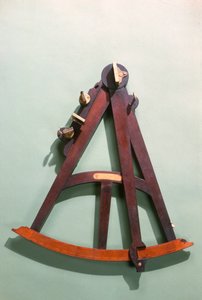 Quadrante Hadley com escala transversal (mogno, latão e marfim)