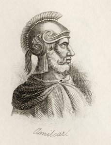 Hamilcar Barca, do &39;Crabb&39;s Historical Dictionary&39;, publicado em 1825 de English School