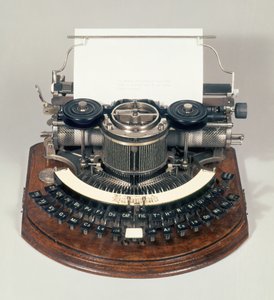 Máquina de escrever Hammond, com o teclado ideal, c.1895