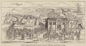 Hampton Court Palace, o Quadro Celebrado de "O Campo de Ouro" (gravura) de English School