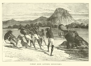 Hamran Arabs capturando hipopótamo de English School
