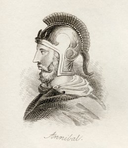 Hannibal, o Grande, do "Dicionário Histórico de Crabb", publicado em 1825 de English School