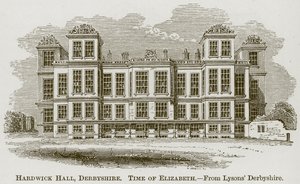 Hardwick Hall, Derbyshire, ilustração da história abrangente da Inglaterra de English School
