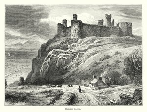 Castelo de Harlech (gravura) de English School