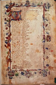 Harley 1758, fol.1, The Prologue, de 