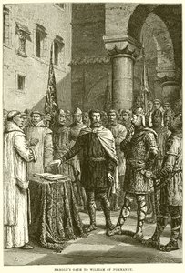 Juramento de Haroldo a William da Normandia de English School