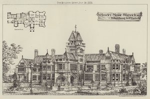 Haseley Manor, Warwick (gravura) de English School