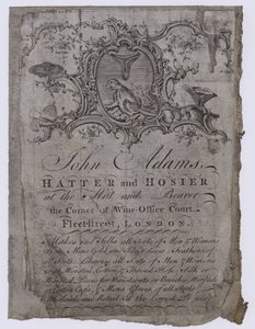 Hatters, John Adams, cartão comercial de English School