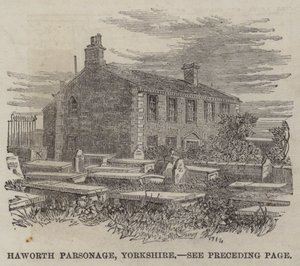 Haworth Parsonage, Yorkshire (gravura) de English School