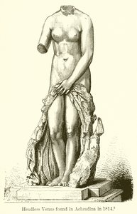 Vênus sem cabeça encontrado em Achradina em 1814 de English School