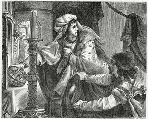 Helene Kottanerin rouba a coroa de Santo Estêvão em 1440, 1882 de English School