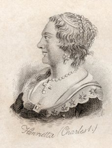 Henrietta Maria da França, do &39;Crabb&39;s Historical Dictionary&39;, publicado em 1825 de English School