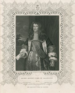 Henry Bennet, 1º Conde de Arlington, de &39;British Portraits&39; de Lodge, 1823 de English School