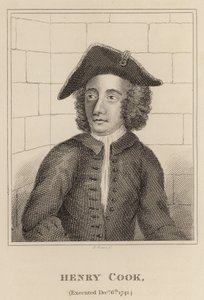 Henry Cook, executado em 6 de dezembro de 1741 de English School