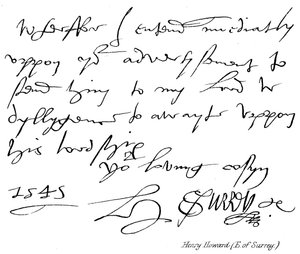 Henry Howard (E de Surrey) de English School