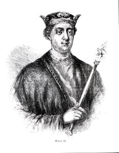 Henrique II (1133-89) (gravura) (foto bundw) de English School