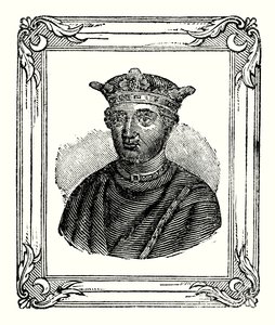 Henrique II nasceu em 1131, foi coroado em 1154 e morreu em 1189 (gravura) de English School