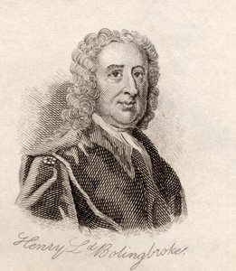 Henry St. John, 1º Visconde Bolingbroke, do &39;Crabb&39;s Historical Dictionary&39;, publicado em 1825 de English School