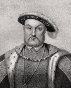 Henrique VIII, gravado por Bocquet, de "Um Catálogo dos Autores Reais e Nobres", publicado em 1806 de English School