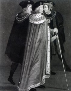 Henrique VII com Richard Empson e Sir Edmund Dudley (gravura) de English School