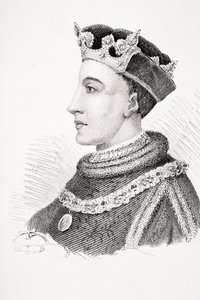 Henry V da Inglaterra, ilustração de &39;Old England&39;s Worthies&39; de Lord Brougham, publicado em 1880 de English School