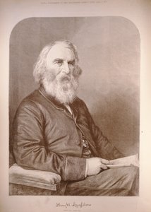 Henry Wadsworth Longfellow (1807-82) de &39;The Illustrated London News&39;, 12 de janeiro de 1882 de English School