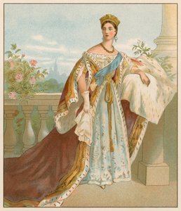 Sua Majestade em suas Vestes de Coroação de English School