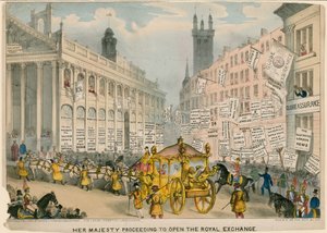 Sua Majestade continua a abrir o Royal Exchange, em Londres de English School