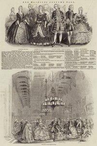 Baile de trajes de Sua Majestade (gravura) de English School